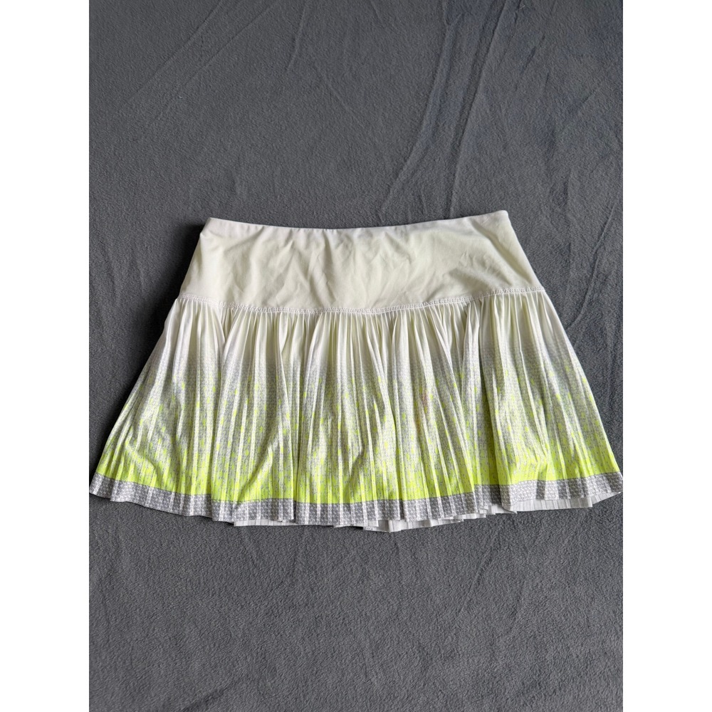 Lucky in Love x K Swiss Womens XL Neon Yellow White Pleated Tennis Skort Skirt